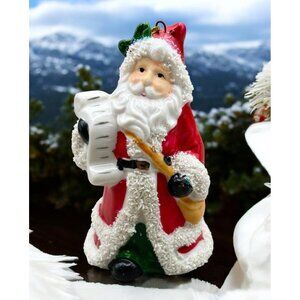 Vintage Santa Claus Checking His List Christmas Tree Ornament Naughty or Nice